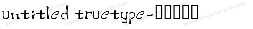 untitled truetype字体转换